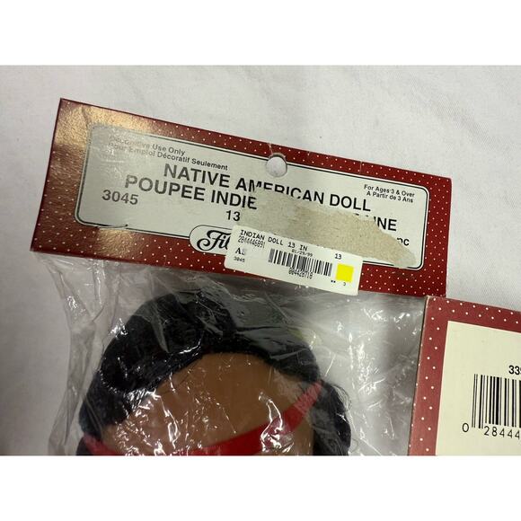 Lot Of 3 Fibre-Craft Doll Native American Black Hair Femal Porcelain Look Doll - Picture 7 of 16